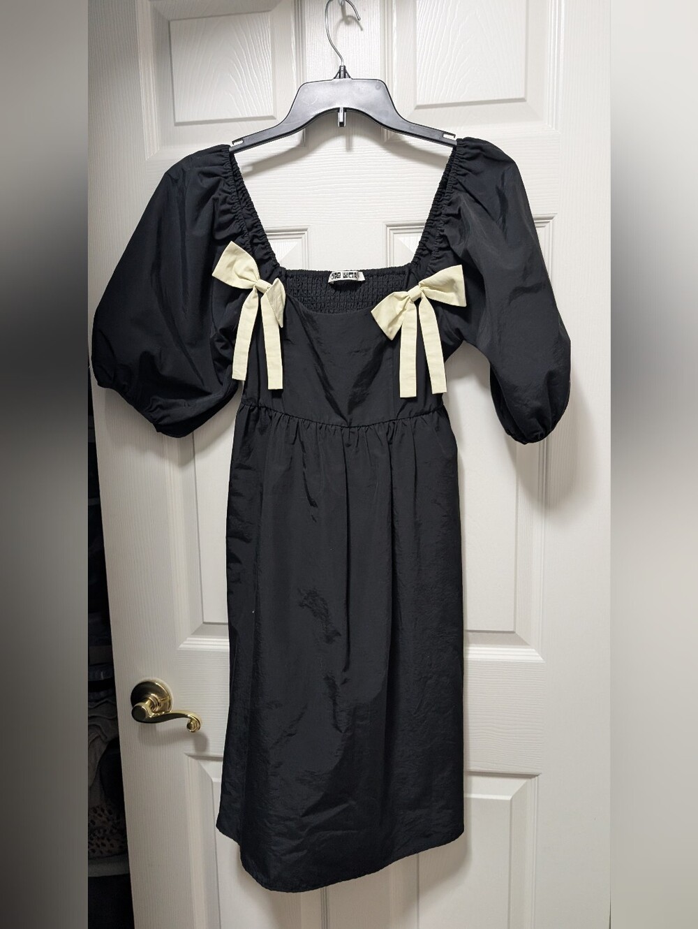 Ciao Lucia Sarai midi Dress Black Bow size S